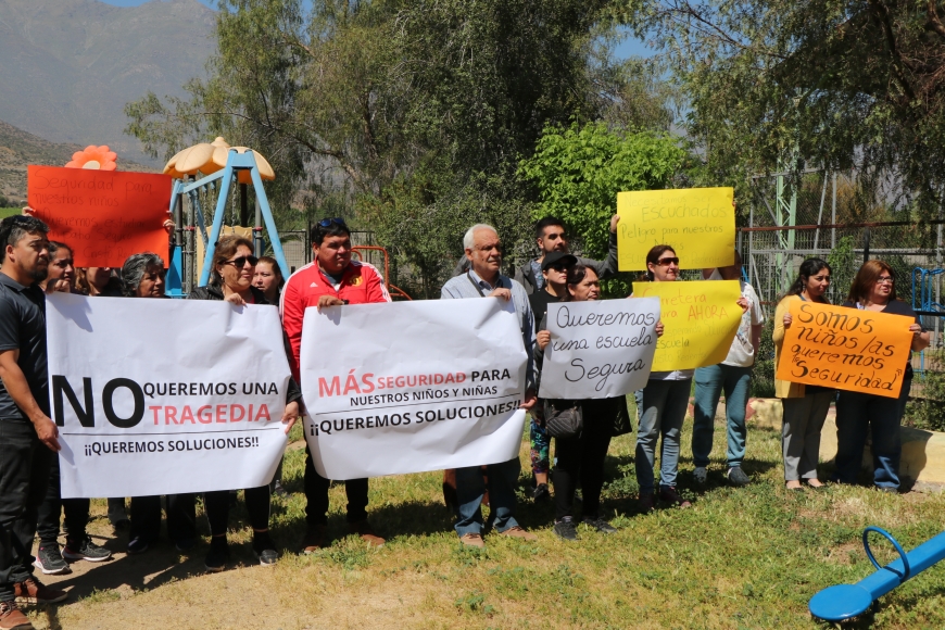 Autoridades De Calle Larga Y Escuela Cristo Redentor Acusan Falta De Gestión Del MOP Por Inseguridad En La Autopista Los Libertadores